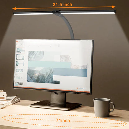 Garduru | Moderne Doppelkopf LED Schreibtischlampe | Stilvolle Büroleuchte