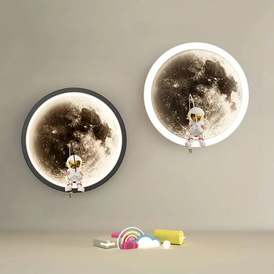 Mondförmige Wandleuchte LED | LunarGlow
