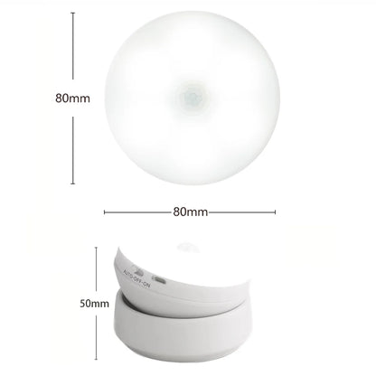 Magnetische Wandlampe – LED Nachtlicht mit Bewegungssensor, USB wiederaufladbar für Nachttisch, Schrank, Kleiderschrank