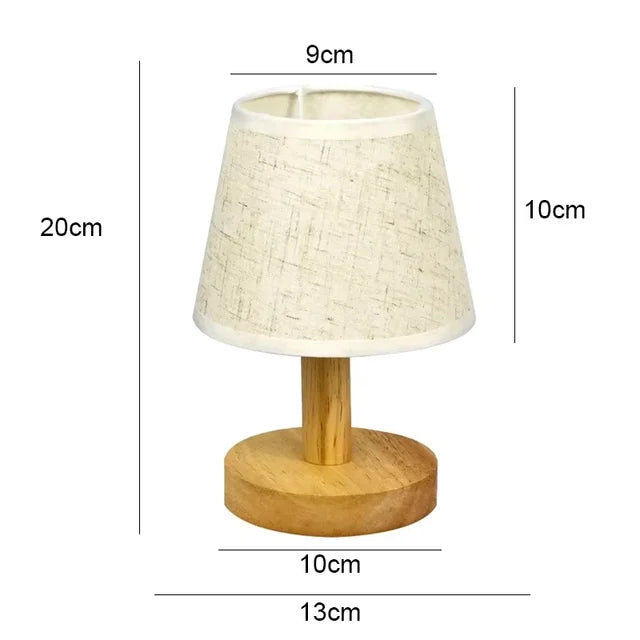 ZenGlow Stoff Tischlampe - LED USB Nachttischlampe