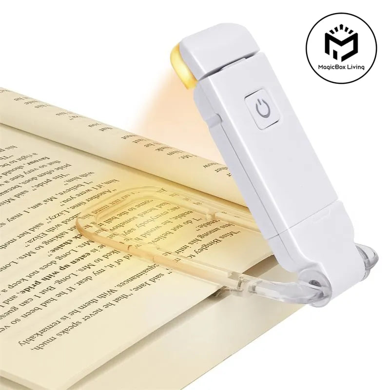 Garduru Wiederaufladbare LED-Buchlampe | Clip-On Lesezeichenlicht | LED-USB Buchlicht für Komfortables Lesen