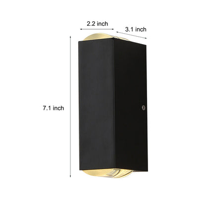 Außen schwarze Aluminium Wandlampe LED Auf Ab