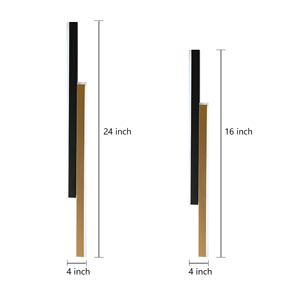 Wandleuchte moderne schwarze acrylstreifenlampe