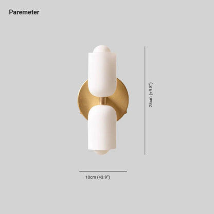 Moderne LED-Innenwandleuchte Morandi aus schwarzem Glas für Schlafzimmer/Wohnzimmer