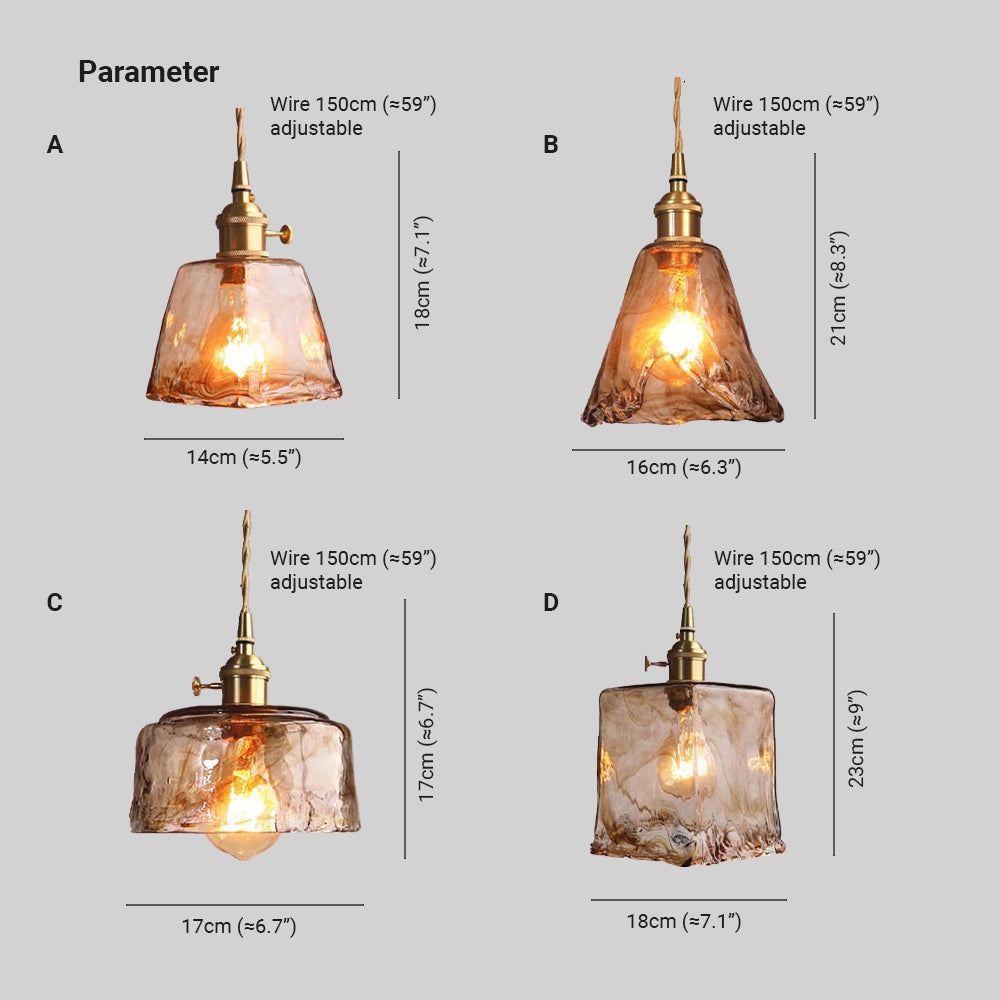 Eloise Vintage LED-Deckenlampen aus goldenem Metall und Glas für Schlafzimmer, Wohnzimmer, Esszimmer