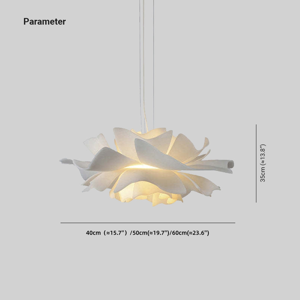 Suspension Bella Fleur - Moderne Lampe aus Metall und Acryl, Florales Design