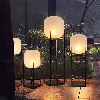 Solar Lampenpost für elegante Gartenbeleuchtung - stilvolle Außen Dekoration