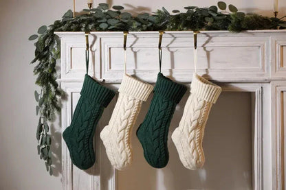 Große Kabelgestrickte Weihnachtsstrumpf - 13 Farben