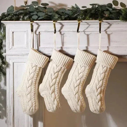 Große Kabelgestrickte Weihnachtsstrumpf - 13 Farben