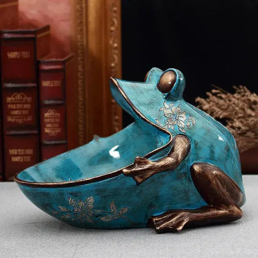 Lachende Froschskulptur