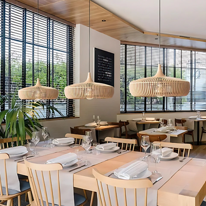 Der Halo von Kyoto – Elegante Japandi Hängeleuchte