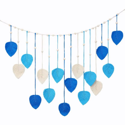 Blatt-Themen Makramee Wanddekoration