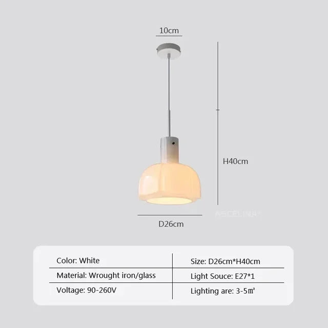 Suspension Arctic LED Nordic - Moderne Glas- und Metalllampe mit Höheneinstellung