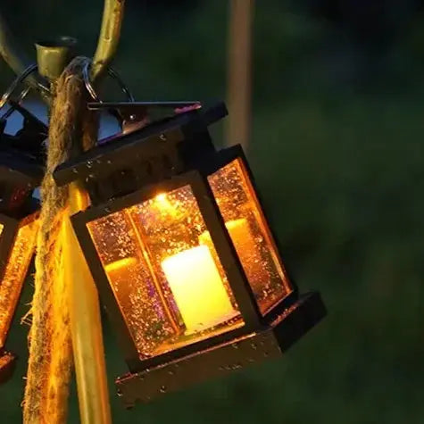 Gartenlaterne - Solarlampe - Retro - Flackernde Kerze - Wasserdicht - Für den Außenbereich