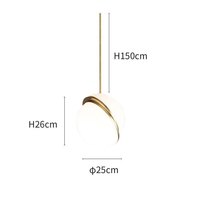 Suspension Halbmond aus Acryl und Messing - Moderne und elegante LED-Beleuchtung