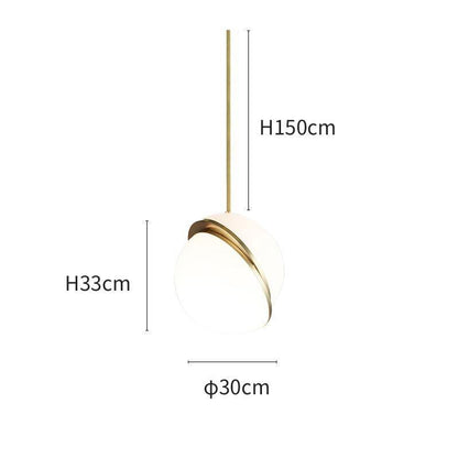 Suspension Halbmond aus Acryl und Messing - Moderne und elegante LED-Beleuchtung