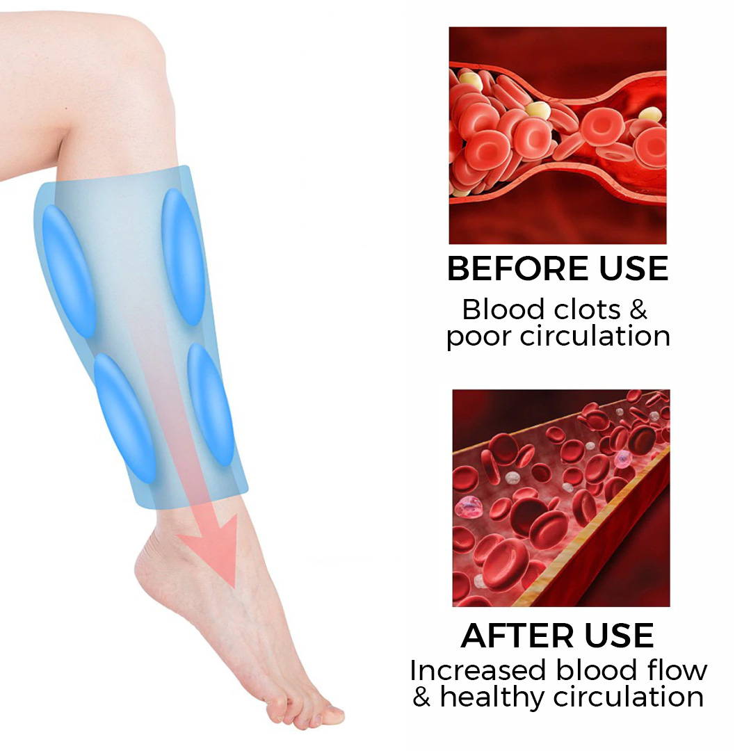 AirPulse Beinmassagegerät – Luftkompression, Heizung, kabellos und tragbar
