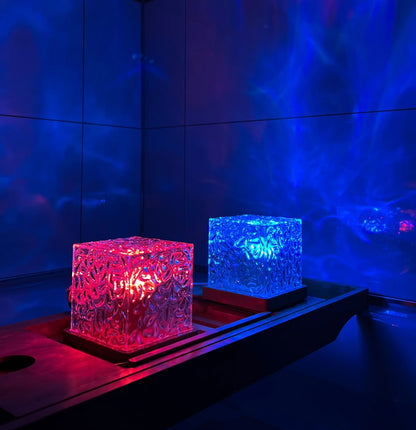 LED Tischlampe mit Wasserwellen-Effekt