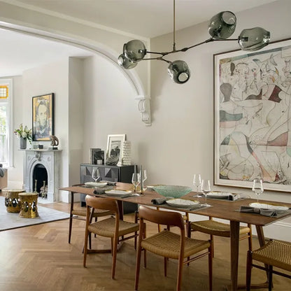 Suspension Sputnik Bifurkation - Moderner Lüster aus geblasenem Glas und Metall