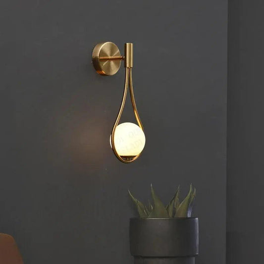 Wandleuchte Modern Gold Glas Wandleuchte