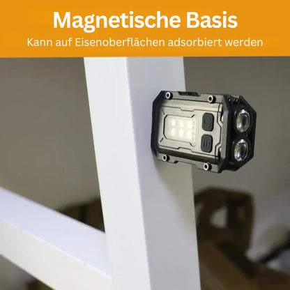Magnetische LED Taschenlampe Mit Tragehalterung – Handsfreies Arbeitslicht Für Outdoor Und Reparaturen