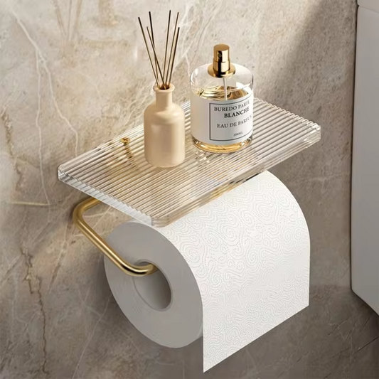Auris Luxe – Stilvoller Toilettenpapierhalter mit praktischem Regal