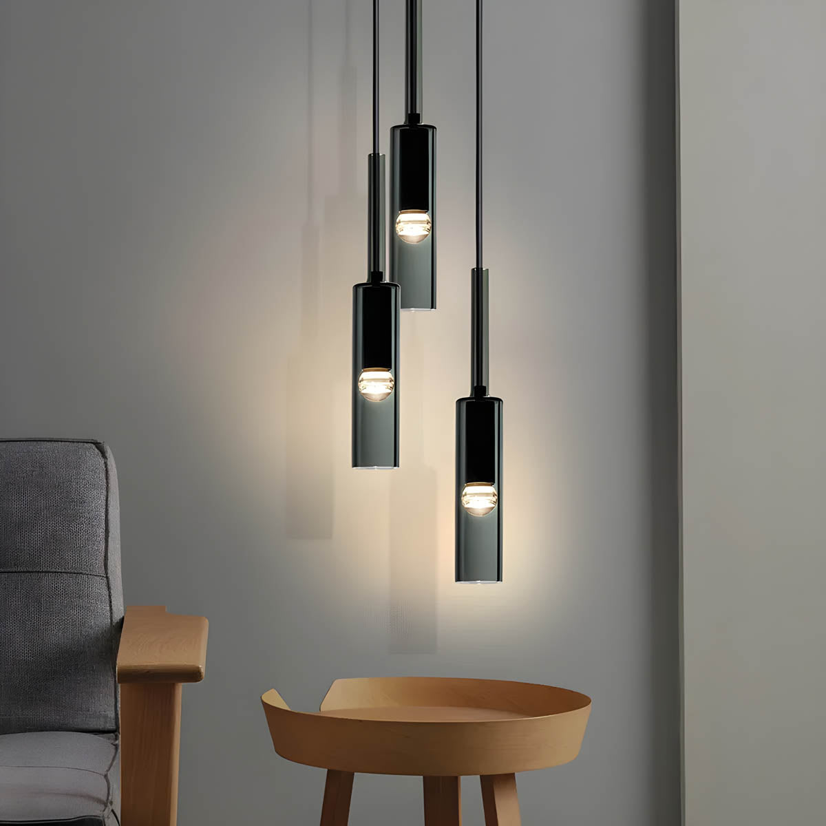 Suspension Marke - Moderne Glas- und Metalllampe mit integrierter LED