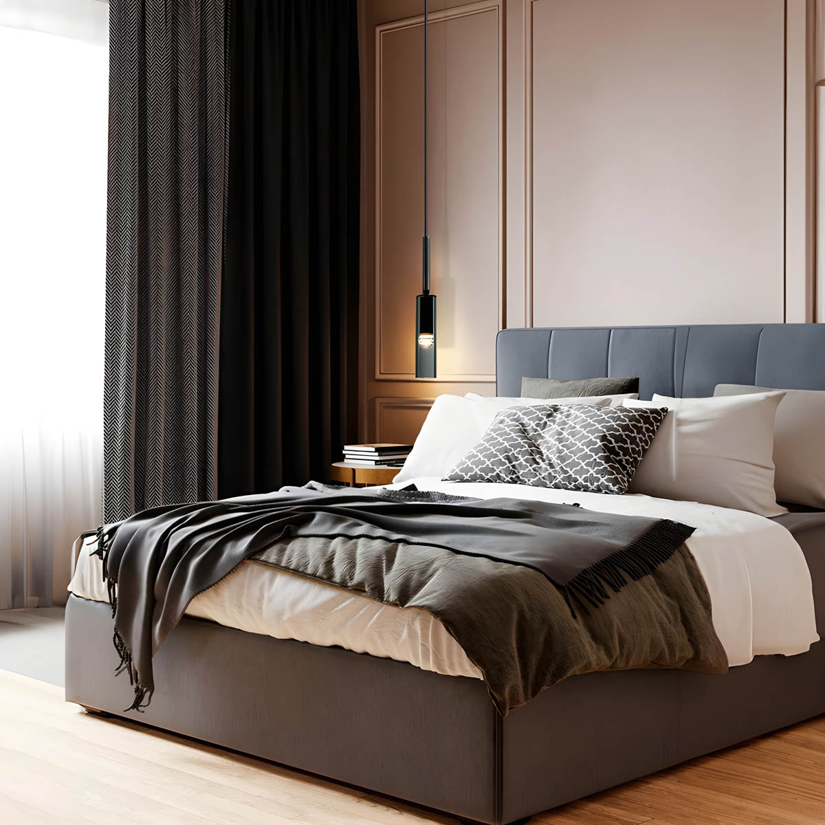 Suspension Marke - Moderne Glas- und Metalllampe mit integrierter LED