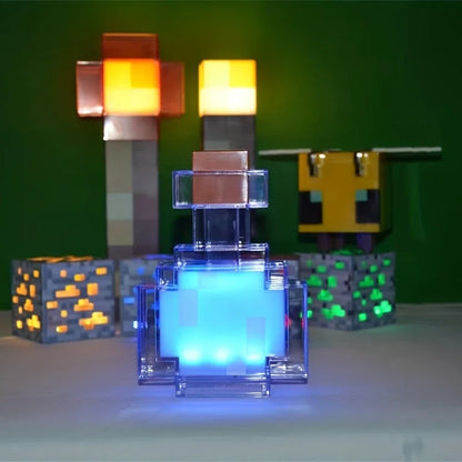 Minecraft Potion Lampe – Farbwechselnde LED-Nachtlicht mit Touch-Steuerung & USB wiederaufladbar