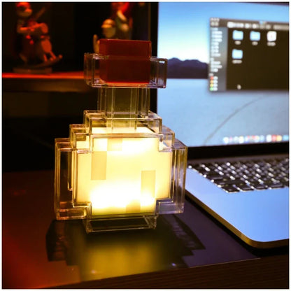 Minecraft Potion Lampe – Farbwechselnde LED-Nachtlicht mit Touch-Steuerung & USB wiederaufladbar