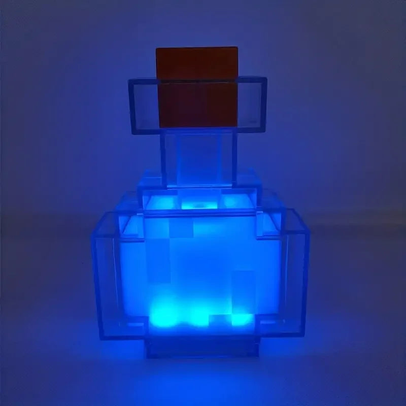 Minecraft Potion Lampe – Farbwechselnde LED-Nachtlicht mit Touch-Steuerung & USB wiederaufladbar