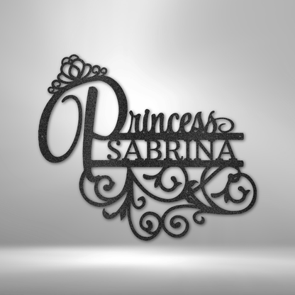 Princess Monogram - Individuelles Stahl-Schild