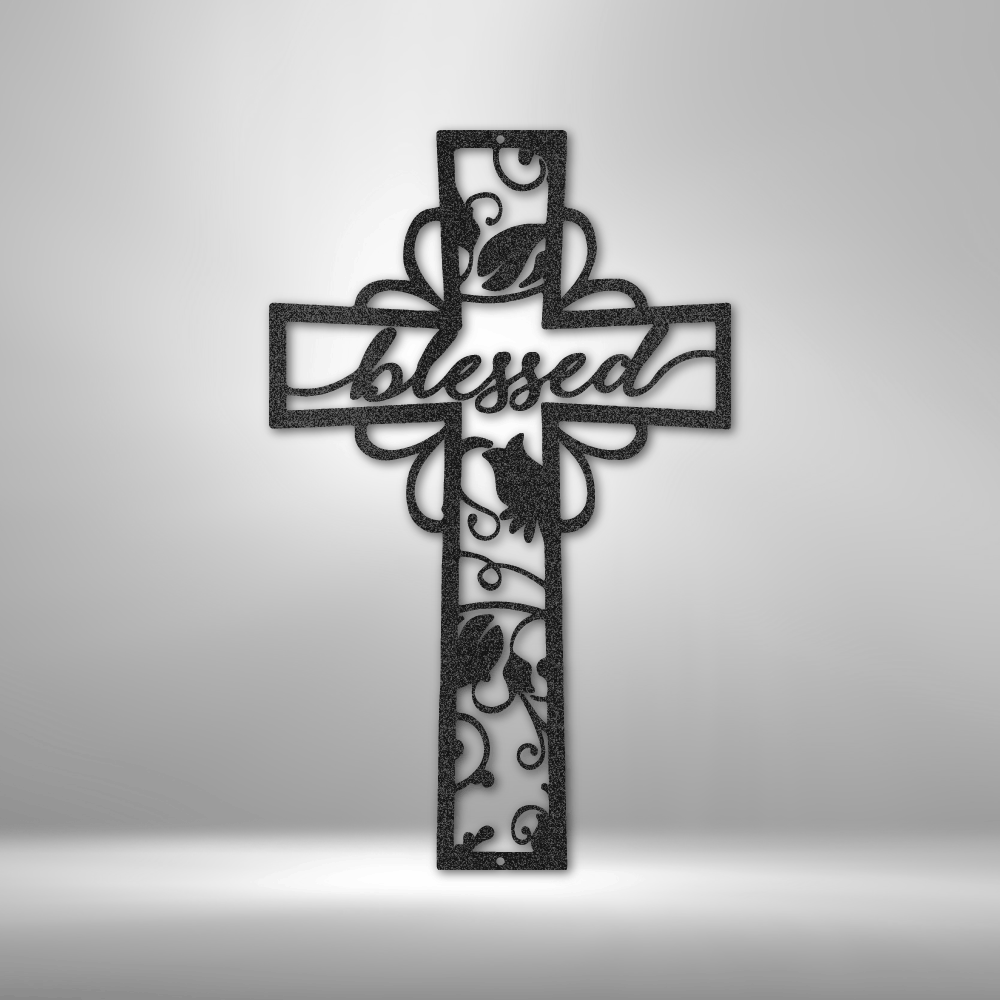 Blessed Cross - Stahl-Schild