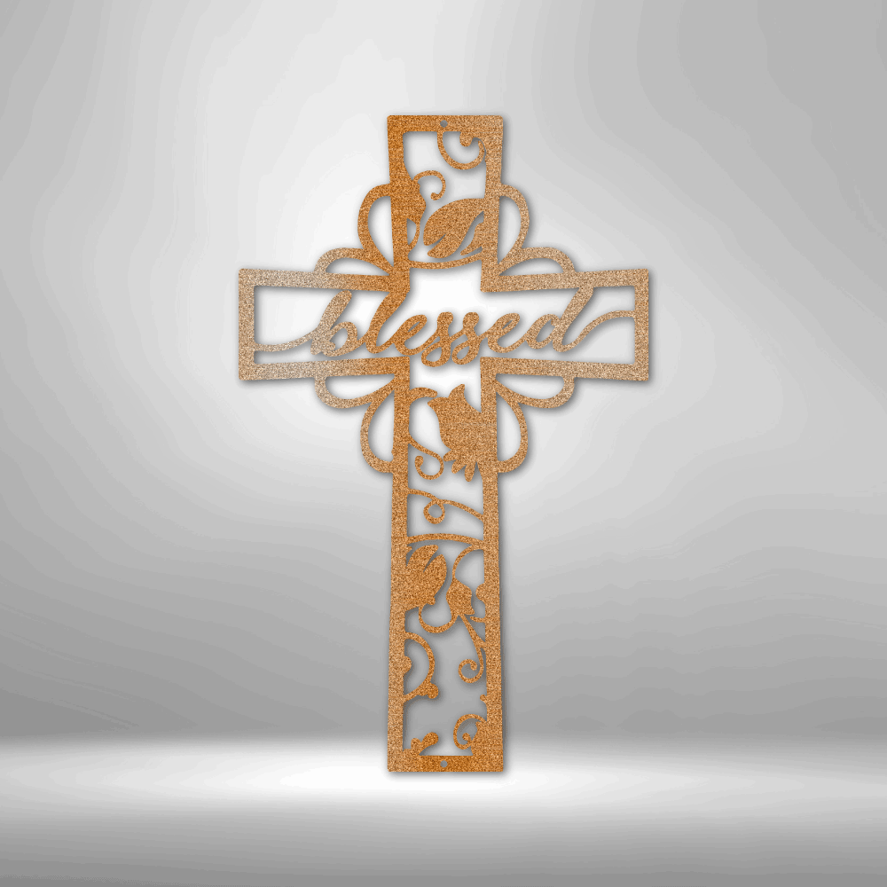 Blessed Cross - Stahl-Schild