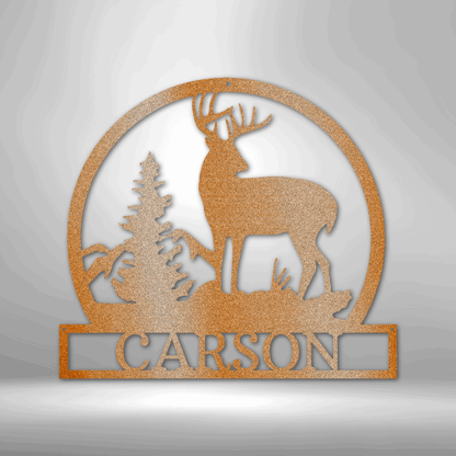 Outdoor Buck Monogram - Stahlzeichen