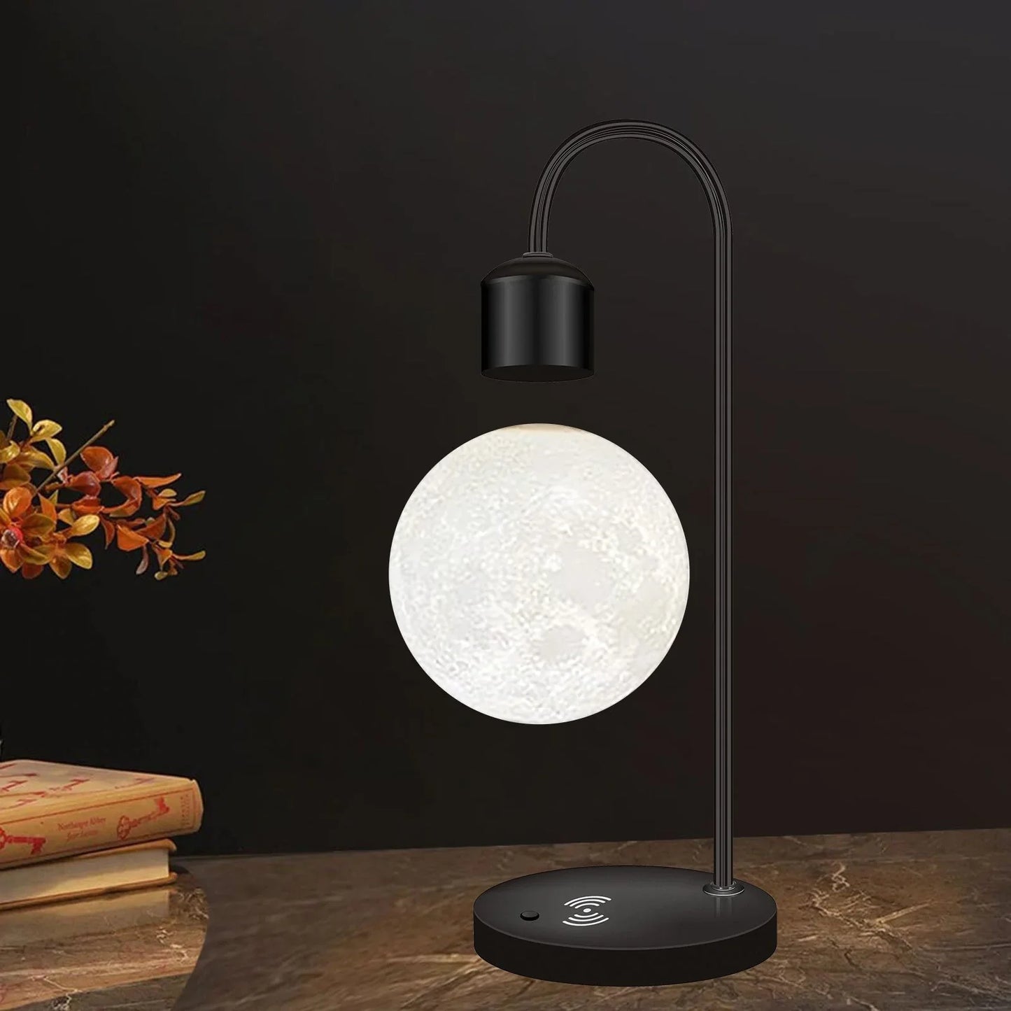 Schwebende Mond-LED-Lampe mit kabellosem Telefonladegerät