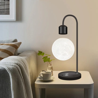 Schwebende Mond-LED-Lampe mit kabellosem Telefonladegerät