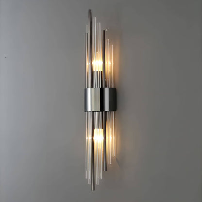 Wandleuchte mit funkelnden Kristallen