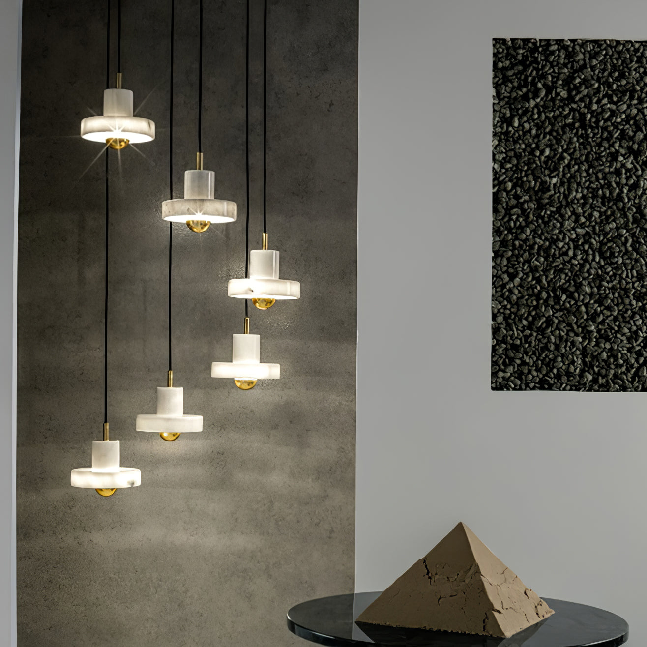 Suspension Marble Aura - Moderne Marmorlampe mit integrierter LED