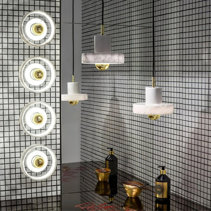 Suspension Marble Aura - Moderne Marmorlampe mit integrierter LED