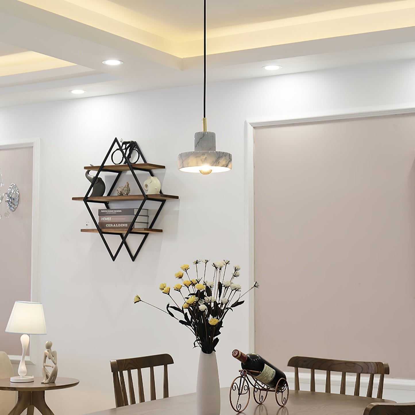 Suspension Marble Aura - Moderne Marmorlampe mit integrierter LED