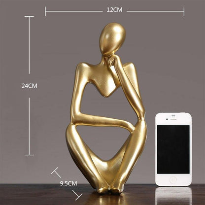 ArtMind – Minimalist Denker Skulptur mit moderner Eleganz