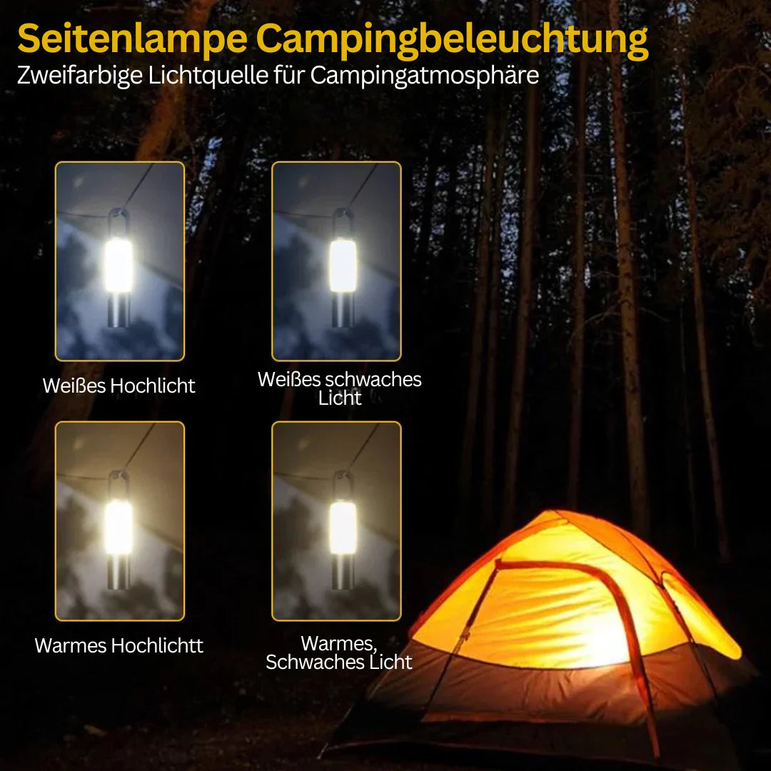 Wiederaufladbare LED-Taschenlampe mit Mehrfarbenfiltern – USB-C-betriebene Taschenlampe für Camping und Notfälle