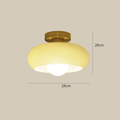 Deckenleuchte Glas Vintage Semi Flush Leuchte