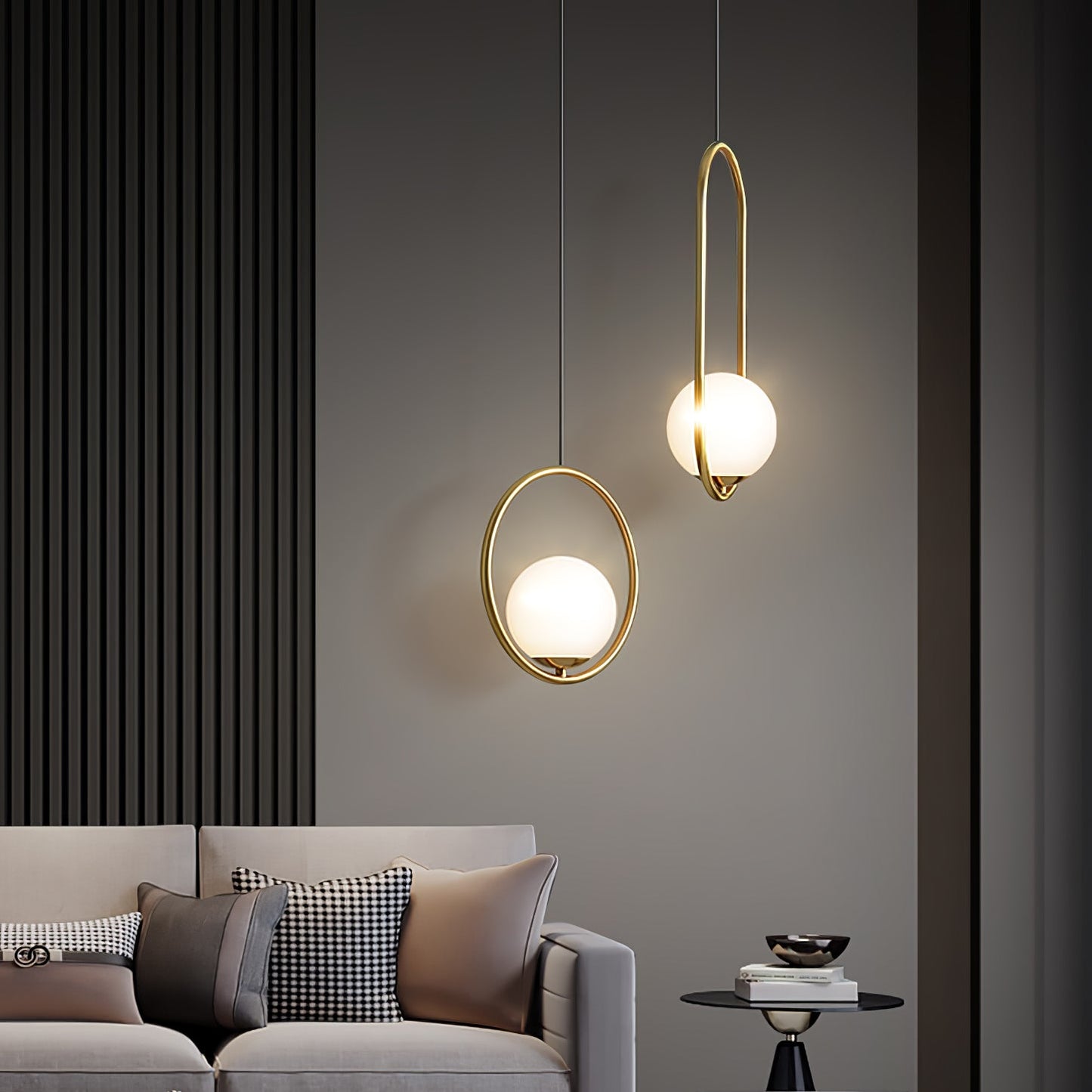 Aufhängung Mila aus Metall und Glas – Moderne Lampe mit elegantem Design