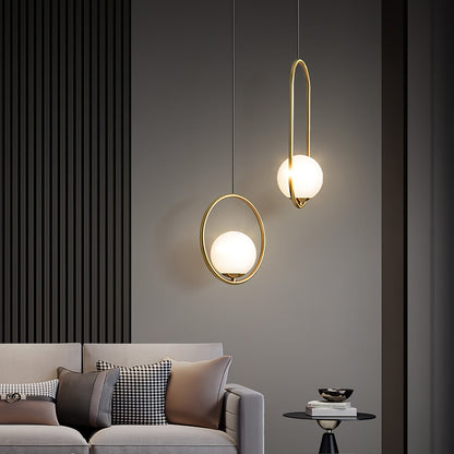 Aufhängung Mila aus Metall und Glas – Moderne Lampe mit elegantem Design