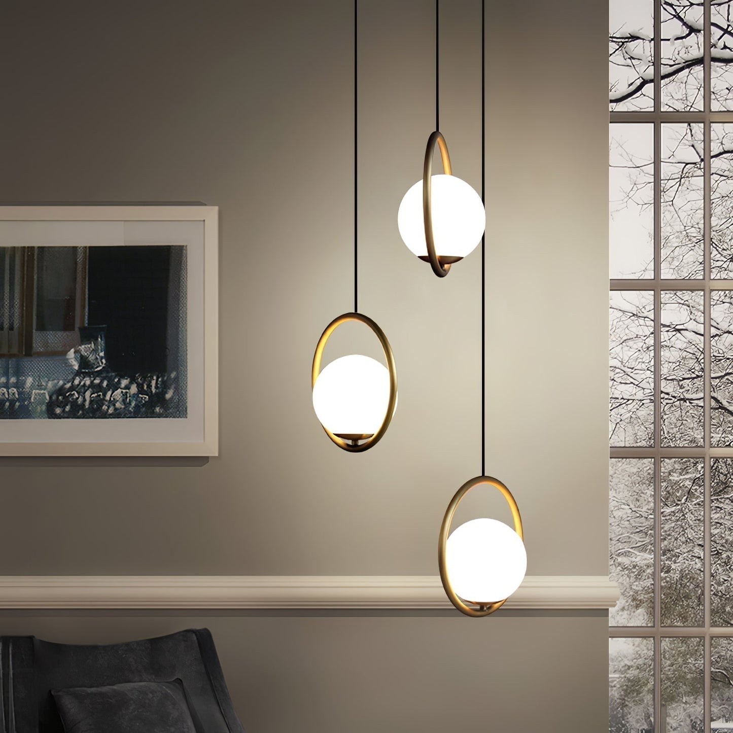Aufhängung Mila aus Metall und Glas – Moderne Lampe mit elegantem Design