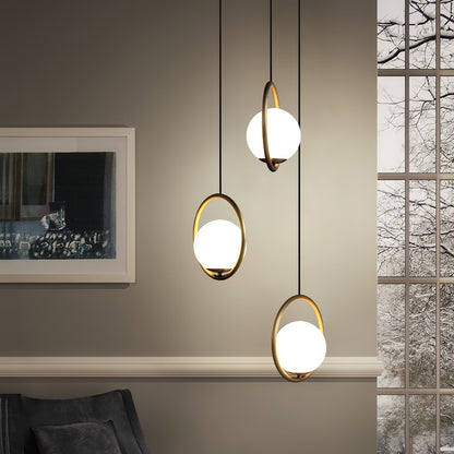 Aufhängung Mila aus Metall und Glas – Moderne Lampe mit elegantem Design