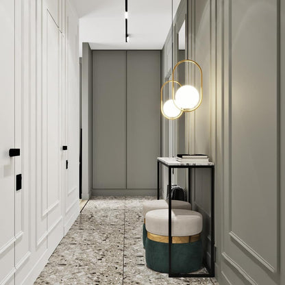 Aufhängung Mila aus Metall und Glas – Moderne Lampe mit elegantem Design