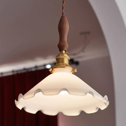 RoyaleGlow Vintage Floral Glas Pendelleuchte – Elegante hängende Lampe für Zuhause & Esszimmer Dekor